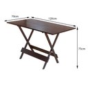 Ver imagem 3 de Kit 10 Conjuntos de Mesa com 4 Cadeiras de Madeira Dobrável 120x70 Imbuia