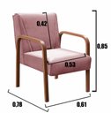 Ver imagem 4 de Conjunto 4 Poltronas Anita Cadeira Decorativa Sala Recepção Escritório - Veludo Rosê