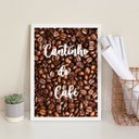 Ver imagem 2 de Quadro Cantinho Do Café Fotografia Grãos 45x34cm - com vidro:Madeira preta