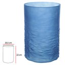 Ver imagem 2 de Vaso Decorativo em Vidro Rustico Cor Azul 22x20,5cm
