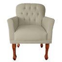Ver imagem 1 de Poltrona Stephany Luxuosa para Recepção e Escritório Advocacia - Suede - Sv Decor:bege