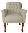 Ver imagem 1 de Poltrona Stephany Luxuosa para Recepção e Escritório Advocacia - Suede - Sv Decor:bege