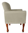 Ver imagem 2 de Poltrona Stephany Luxuosa para Recepção e Escritório Advocacia - Suede - Sv Decor:bege