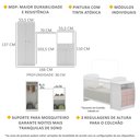 Ver imagem 4 de Quarto de Bebê com Berço-cômoda Laura Multimóveis Branco/rosa