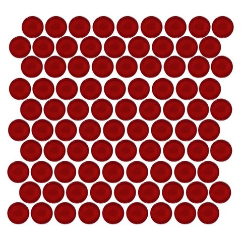 Pastilha de Vidro Ball Red 3x3 Placa 30x30cm - 1313060003