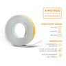 Borracha Vedação Branco Veda Fresta Fita Adesiva Rolo 6m Modelo Pequeno 2x9mm Comfort Door - 5