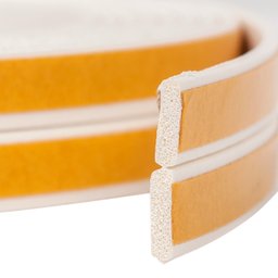 Borracha Vedação Branco Veda Fresta Fita Adesiva Rolo 6m Modelo Pequeno 2x9mm Comfort Door - 2