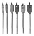 Ver imagem 1 de Jogo de Brocas Chatas para Madeira 10-25mm Aço Carbono 6 Peças Saprta