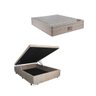 Cama Box Baú Casal 138 Suede Bege com Colchão Ortobom Airtech Spring Pocket D26 Bege 70x138x188 - 2