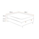 Ver imagem 4 de Cama Box Baú Casal 138 Suede Bege com Colchão Ortobom Airtech Spring Pocket D26 Bege 70x138x188