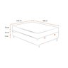 Cama Box Baú Casal 138 Suede Bege com Colchão Ortobom Airtech Spring Pocket D26 Bege 70x138x188 - 4