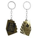 Ver imagem 1 de Chaveiro Metal Tente a Sorte Que o Azar é Certo Dourado