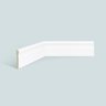 Rodapé de Poliestireno Espaçofloor Frisado Slim Branco 7cm X 10mm X 2,20m - 1