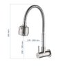 Torneira de Cozinha Gourmet Flexível Giratória Parede Longa Doan Nox05 - 3