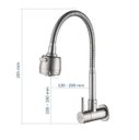 Ver imagem 3 de Torneira de Cozinha Gourmet Flexível Giratória Parede Longa Doan Nox05