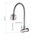 Ver imagem 3 de Torneira de Cozinha Gourmet Flexível Giratória Parede Longa Doan Nox05