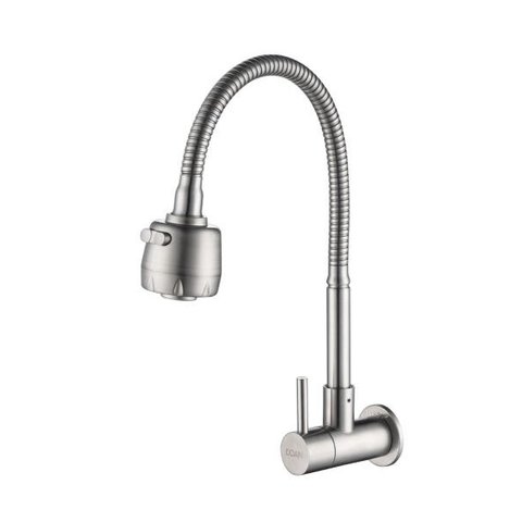 Torneira de Cozinha Gourmet Flexível Giratória Parede Longa Doan Nox05