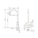 Ver imagem 5 de Torneira de Cozinha Giratória Mesa Longa DOAN NOX02