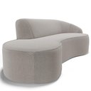 Ver imagem 2 de Sofá 3 Lugares Curvo Living Firenze Direito D02 Bouclê Bege 180cm B-62 - Lyam