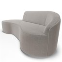 Ver imagem 4 de Sofá 3 Lugares Curvo Living Firenze Direito D02 Bouclê Bege 180cm B-62 - Lyam