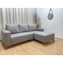 Ver imagem 1 de Sofá 3 Lugares 2,30 M Linho Cinza A230 Chaise Lisboa