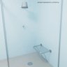 Banco articulado para banho em aço inox 54x48 assento em gradil - 2