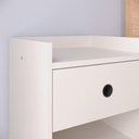 Ver imagem 3 de Conjunto Kit Quarto 2 Mesa de Cabeceira Retrô Decore Mesinha Lateral Cama Nicho - Preto -Lojas RPM
