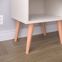 Ver imagem 4 de Conjunto Kit Quarto 2 Mesa de Cabeceira Retrô Decore Mesinha Lateral Cama Nicho - Preto -Lojas RPM