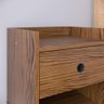 Mesa de Cabeceira Quarto Pequena Retrô Decore Mesinha Lado Cama Gaveta e Nicho - Freijo - RPM Móveis - 2
