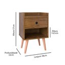 Ver imagem 5 de Conjunto Kit Compacto 2 Mesa de Cabeceira Luxo Decore Mesinha Canto Quarto Nicho - Preto -Lojas RPM