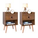 Ver imagem 1 de Conjunto Kit Compacto 2 Mesa de Cabeceira Luxo Decore Mesinha Canto Quarto Nicho - Preto -Lojas RPM