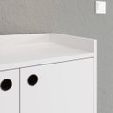 Ver imagem 4 de Aparador Buffet Dallas Pés Palito Retrô 4 Portas Decoração Sala Jantar Cantinho Café - Branco