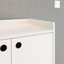 Ver imagem 4 de Aparador Buffet Dallas Pés Palito Retrô 4 Portas Decoração Sala Jantar Cantinho Café - Off White