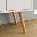 Ver imagem 5 de Aparador Buffet Dallas Pés Palito Retrô 4 Portas Decoração Sala Jantar Cantinho Café - Off White