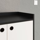 Ver imagem 4 de Aparador Buffet Dallas Pés Retrô 4 Portas Decoração Sala Jantar Cantinho Café - Preto|off White
