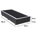 Ver imagem 2 de Cama Box Solteiro Sintético Sereneprime Cinza 88x188x40