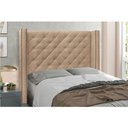 Ver imagem 4 de Cabeceira King 1,95m Vicenza Suede Bege