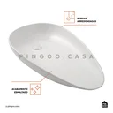 Ver imagem 4 de Cuba de Apoio para Banheiro Gota Slim Louça Cerâmica 76,5 Cm Pingoo.casa - Branco