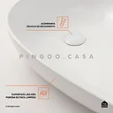 Ver imagem 5 de Cuba de Apoio para Banheiro Gota Slim Louça Cerâmica 76,5 Cm Pingoo.casa - Branco