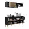 Cozinha Modulada Decor 3 Peças Trevalla 7 Portas 1 Gaveta Branca/Preta - 3