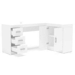 Mesa para Computador Espanha Branco Politorno - 3