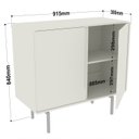 Ver imagem 3 de Buffet para Sala de Jantar 2 Portas Otto Espresso Móveis Bege/Dunas/Dourado
