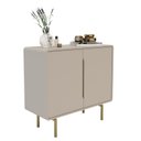 Ver imagem 2 de Buffet para Sala de Jantar 2 Portas Otto Espresso Móveis Bege/Dunas/Dourado