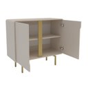 Ver imagem 4 de Buffet para Sala de Jantar 2 Portas Otto Espresso Móveis Bege/Dunas/Dourado