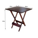 Ver imagem 3 de Conjunto Premium de Mesa Dobravel de Madeira 60x60 com 4 Cadeiras Imbuia