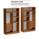 Ver imagem 4 de Guarda Roupa Casal Modulado Crrui-GRP117 8 Portas 6 Gavetas MDP Madeirado-Branco Multimóveis