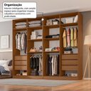 Ver imagem 6 de Guarda Roupa Casal Modulado Crrui-GRP117 8 Portas 6 Gavetas MDP Madeirado-Branco Multimóveis