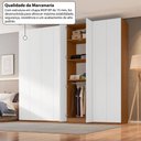 Ver mais imagens de Guarda Roupa Casal Modulado Crrui-GRP117 8 Portas 6 Gavetas MDP Madeirado-Branco Multimóveis