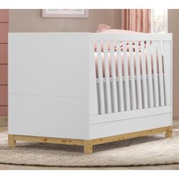 Kit 02 Berços Gemeos 100% MDF Alegria I21 com Colchões Branco Hp Henn - 8