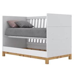 Kit 02 Berços Gemeos 100% MDF Alegria I21 com Colchões Branco Hp Henn - 5